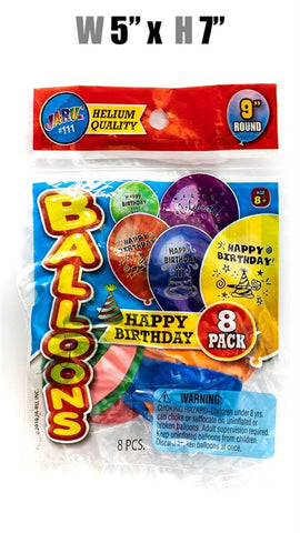 Toys 99¢ - Balloons, Happy Birthday 8Pk