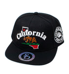 Snapback Cap - California Bear, Black