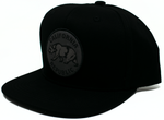 Snapback Cap California Republic Round Patch, Black