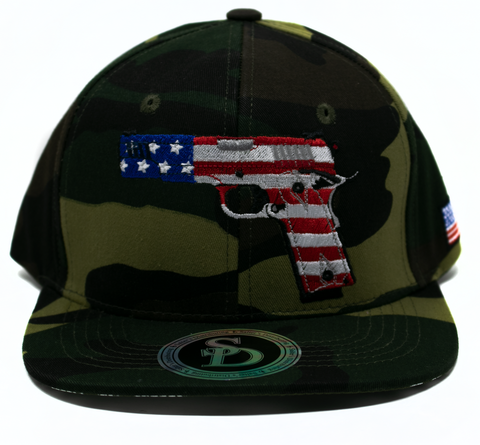 Snapback Cap Red, White & Blue 1911, Camo