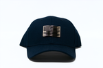 Baseball Cap USA Flag Gold Plate(adjustable), Navy