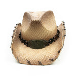 Peter Grimm Cowboy Hat - Tan W/Star Buckle and Beaded Rim