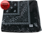 Bandana - 12 Pack Black Bandanas