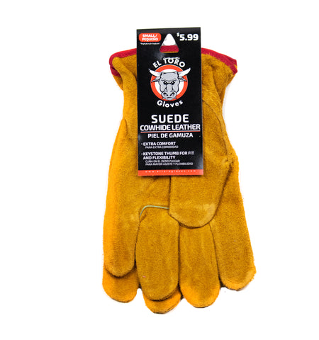 El Toro Gloves - Suede Cowhide Leather SM