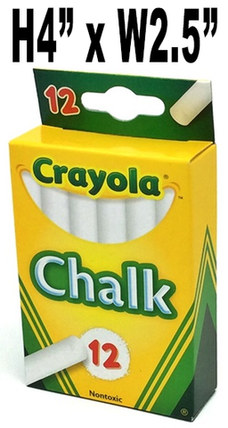 Stationery - Crayola White Chalk, 12 Pk