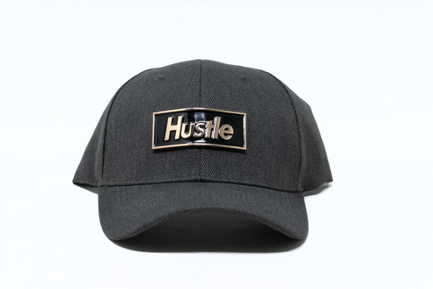 Baseball Cap Hustle Gold Plate(adjustable), Dark Grey