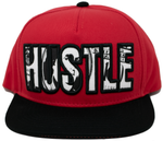 Snapback Cap Bill Hustle Red Black Brim