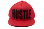 Snapback Cap Hustle Words, Red