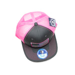 Snapback Cap - Trucker Metallic Flag Florescent Pink