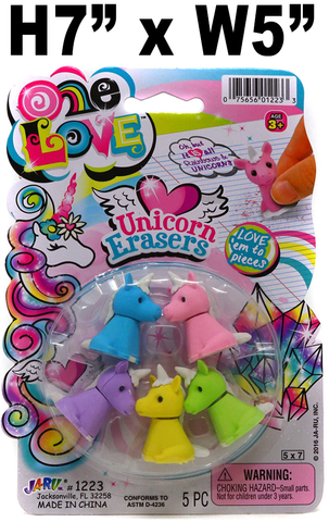 Toys $2.59 - Unicorn Erasers, 5 Pc