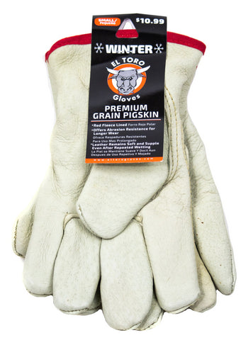 El Toro Gloves - Lined Premium Grain Pigskin SM