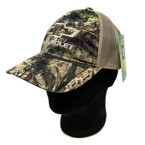 Baseball Cap Chevy Mossy Oak Camo Mesh Back (adjustable)