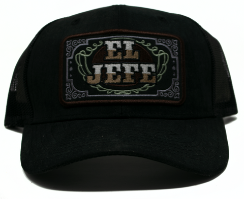 Baseball Cap Western Patch El Jefe, Black