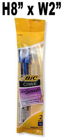 Stationery - Bic Cristal Xtra Smooth BP Pens, 2 Pk - Blue