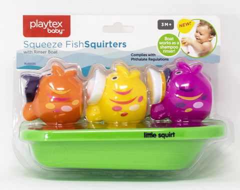 Baby Supplies - Playtex Squeeze Fish Squirters w/Rinser Boat
