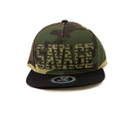 Snapback Cap -  Savage, Camo w/Black Brim