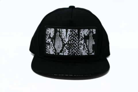 Snapback Cap Snakeskin Savage, Black