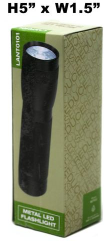 4" Flashlight, Metal Black