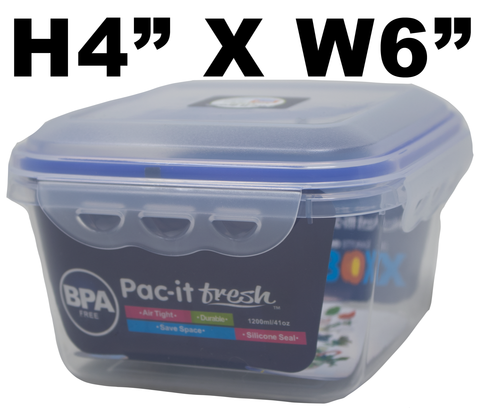 Food Container, 41oz Square Snap