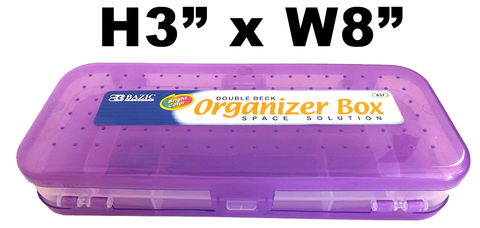 Stationery - Bright Colored Double Deck Organizer Box