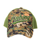 Baseball Cap - Fishing, Shut Up and Fish, Green Digi Camo