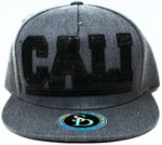 Snapback Cap Rubber Cali Cities, Dark Heather Grey