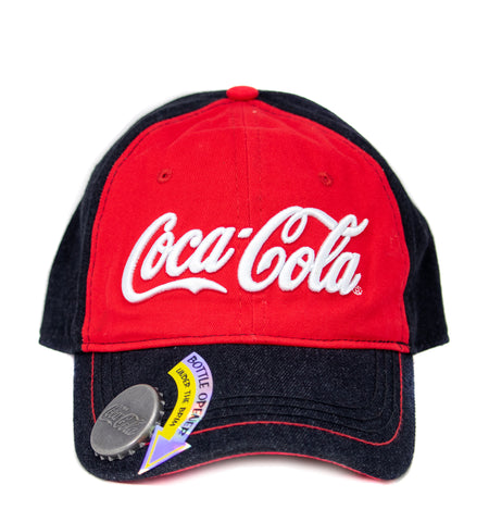 Baseball Cap Coca Cola Denim(adjustable), Bottle Opener Under Brim