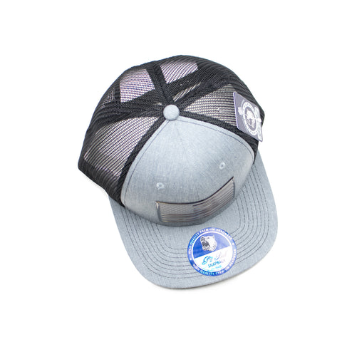 Snapback Cap - Trucker Grey Metallic Flag