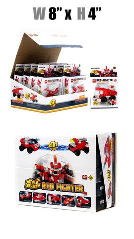 Toys $1.99 - Red Fighter Building Blocks Asst'd, 10 Pc Display