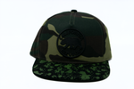 Snapback Cap California Republic w/Paint Splotch Brim, Camo