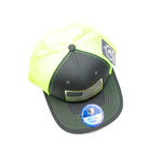 Snapback Cap - Trucker Metallic Flag Florescent Green