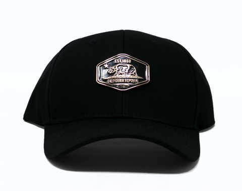 Baseball Cap Est 1850 Gold Plate(adjustable), Black