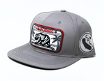 Snapback Cap -  California Golden State Bear Patch, Light Grey