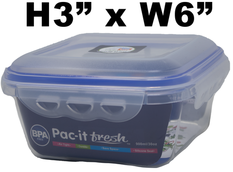 Food Container, 30 oz Square Snap