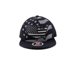 Snapback Cap USA Flag Map, Black