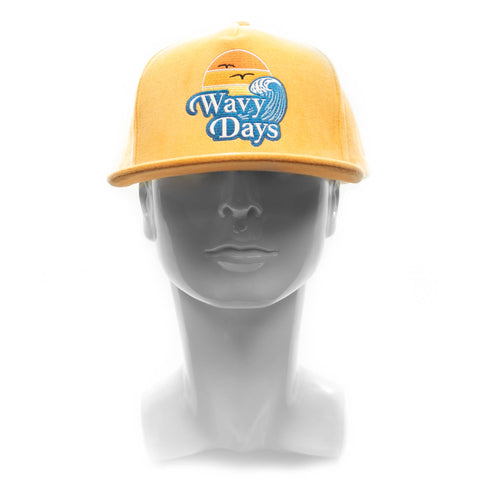 Snapback Cap - Wavy Days, Apricot