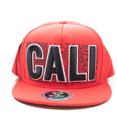 Snapback Cali Red Tri Patterned Background