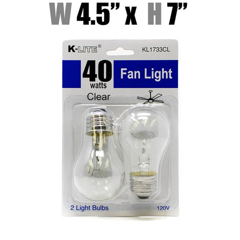 40W Clear Fan Light (KL1733CL)