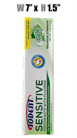 Iodent - Sensitive Toothpaste w/Fluoride, Fresh Mint