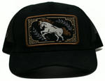 Baseball Cap Western Patch Horse, Black