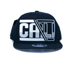 Snapback Cap -  Cali Pixilated, Black and White