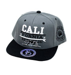 Snapback Cap - Cali Fornia Republic, Dark Grey w/Black Brim