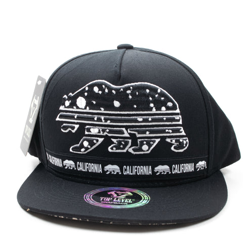 Snapback California Black Patch Polka Dot