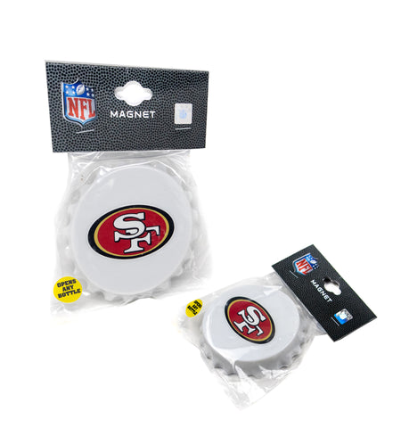 NFL Bottle Cap Bottle Opener Magnet  - 49ers