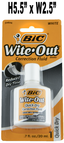 Stationery - Bic Wite-Out Quick Dry Correction Fluid
