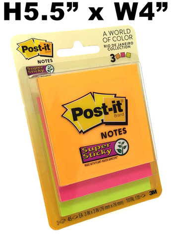Stationery - 3M Post-it Notes Super Sticky Rio Collection, 3 x 3