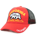 Baseball Cap - California Golden State Trucker, Red