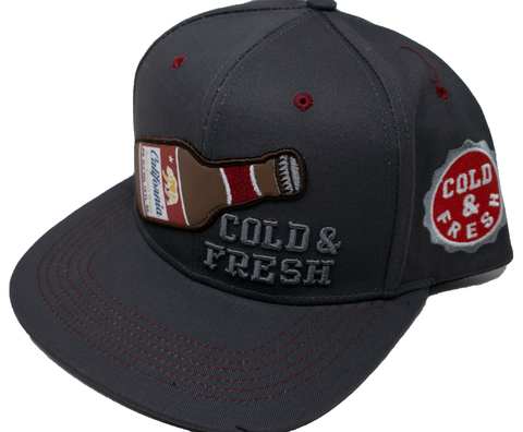 Snapback Cap California Cold & Fresh, Dark Grey