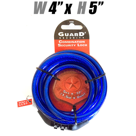 Bicycle Supplies - Color Cable Combination Security Lock