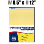 Stationery - Canary Writing Pad - 8.5" x 11" - 1 pk.